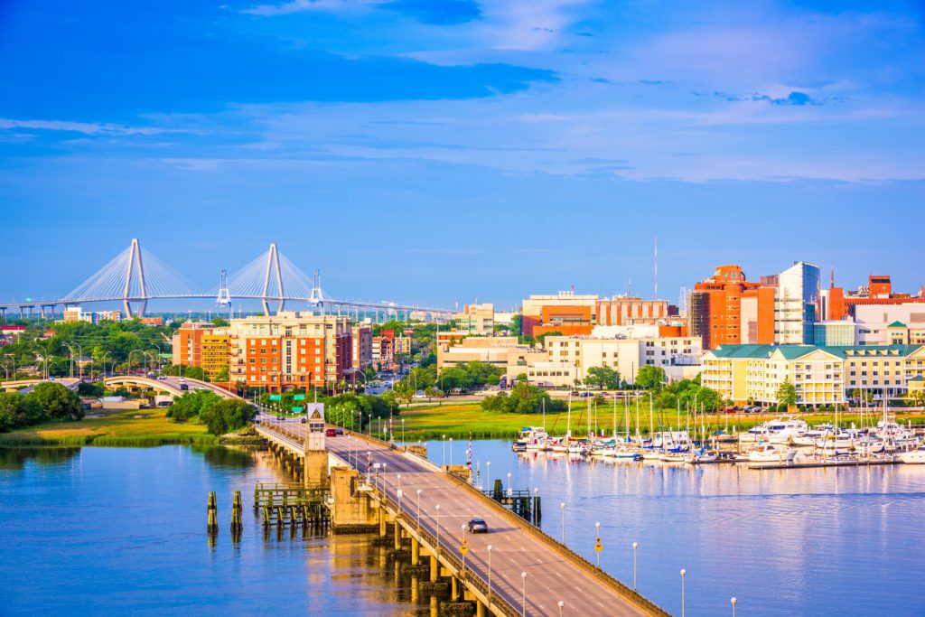 Charleston South Carolina aerial view best travel destinations